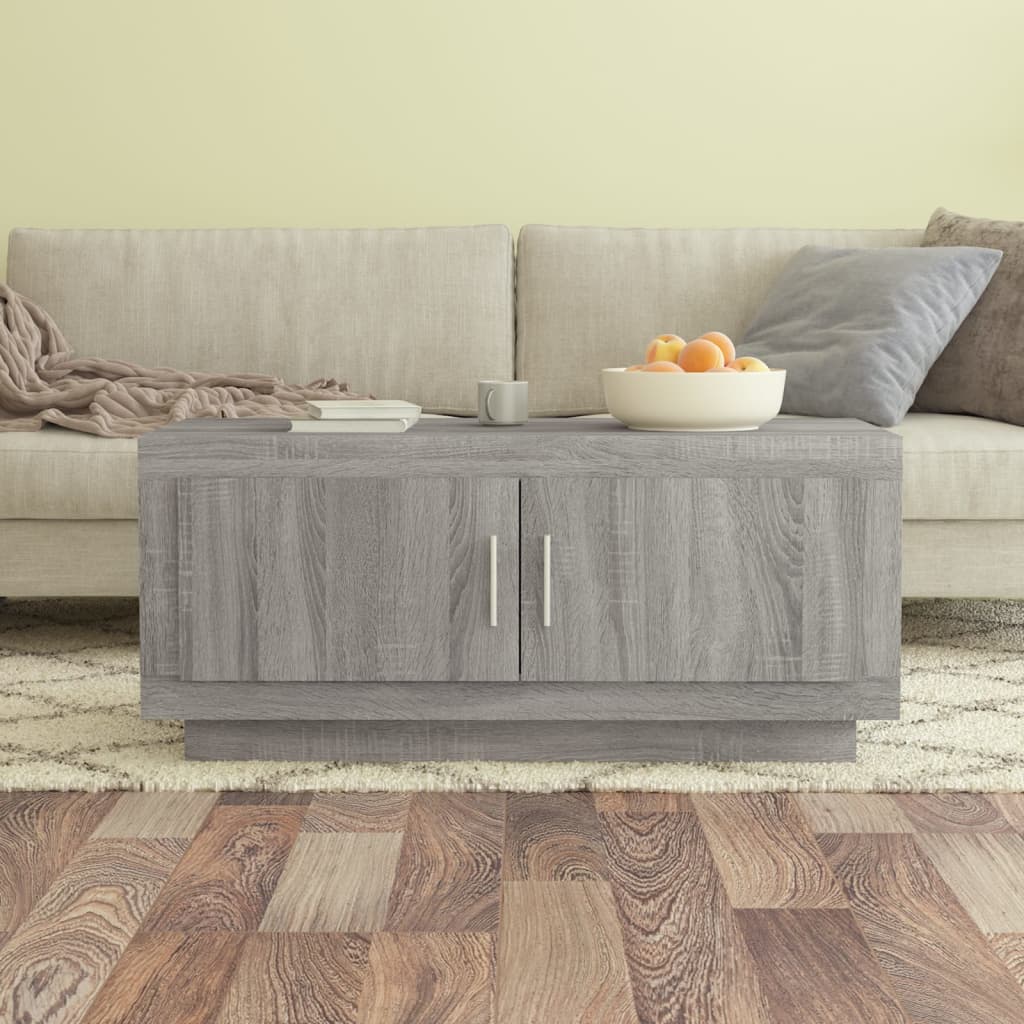 Coffee Table Grey Sonoma 102x50x45 cm Engineered Wood