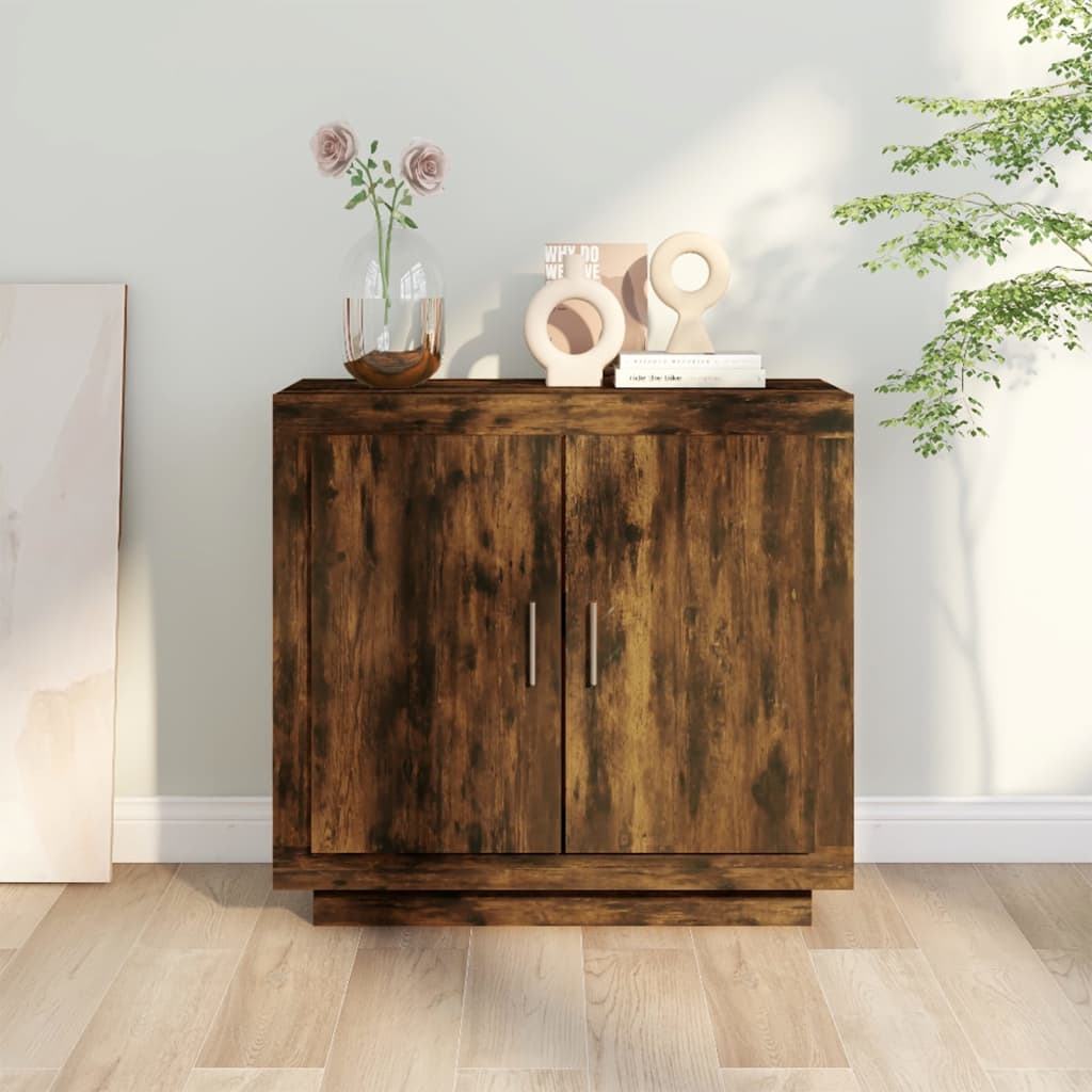 Sideboard Smoked Oak 80x40x75 cm Engineered Wood