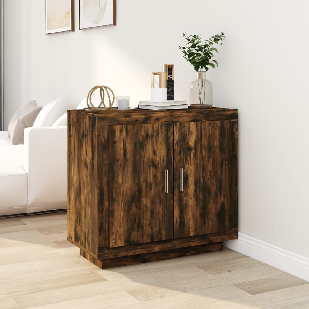 Sideboard Smoked Oak 80x40x75 cm Engineered Wood