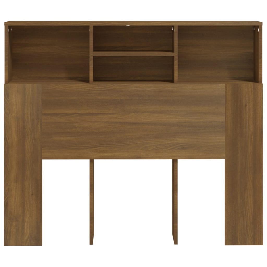 Headboard Cabinet Brown Oak 120 cm