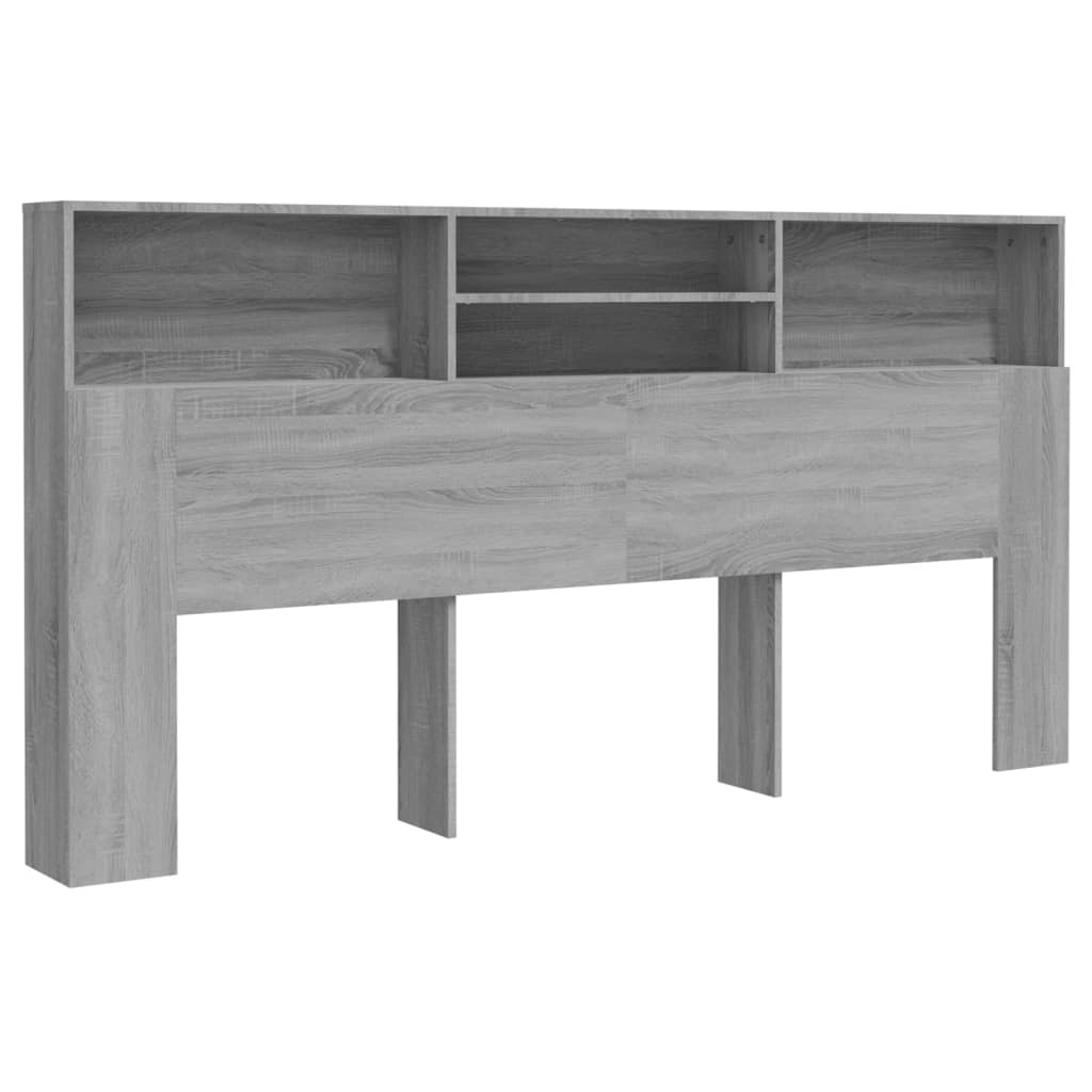 Headboard Cabinet Grey Sonoma 200 cm