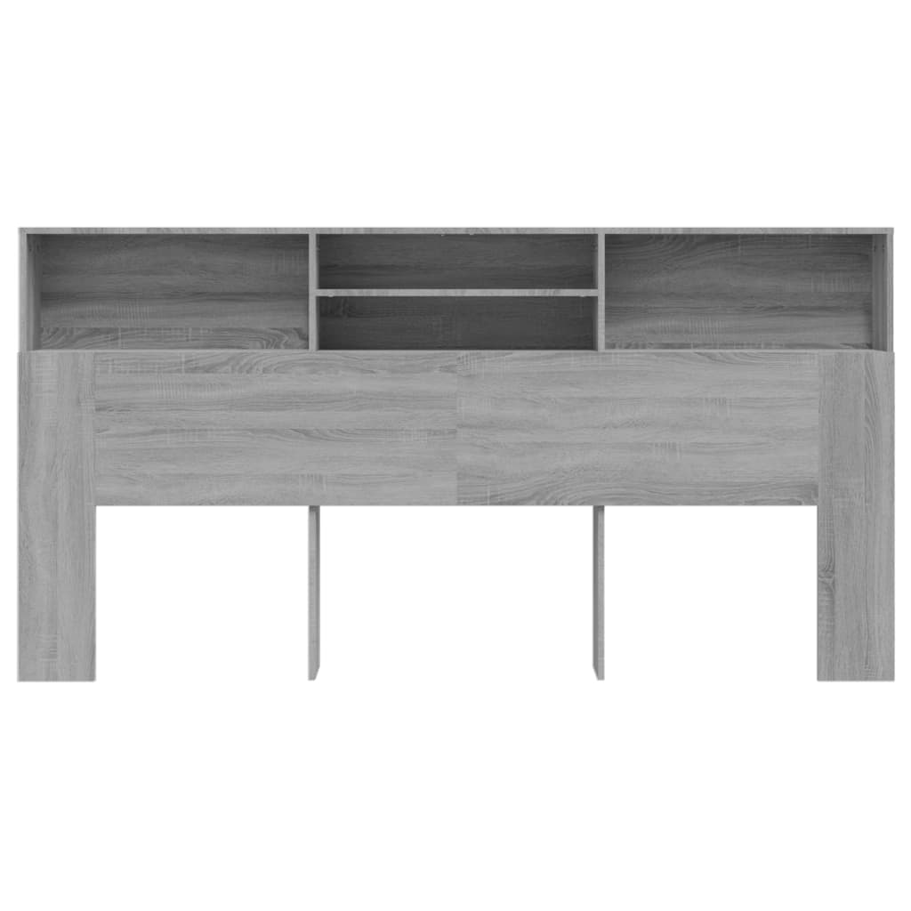 Headboard Cabinet Grey Sonoma 200 cm