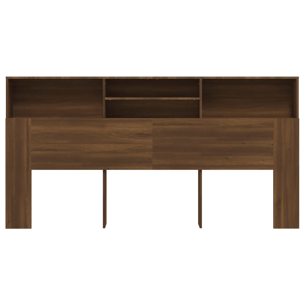 Headboard Cabinet Brown Oak 200 cm