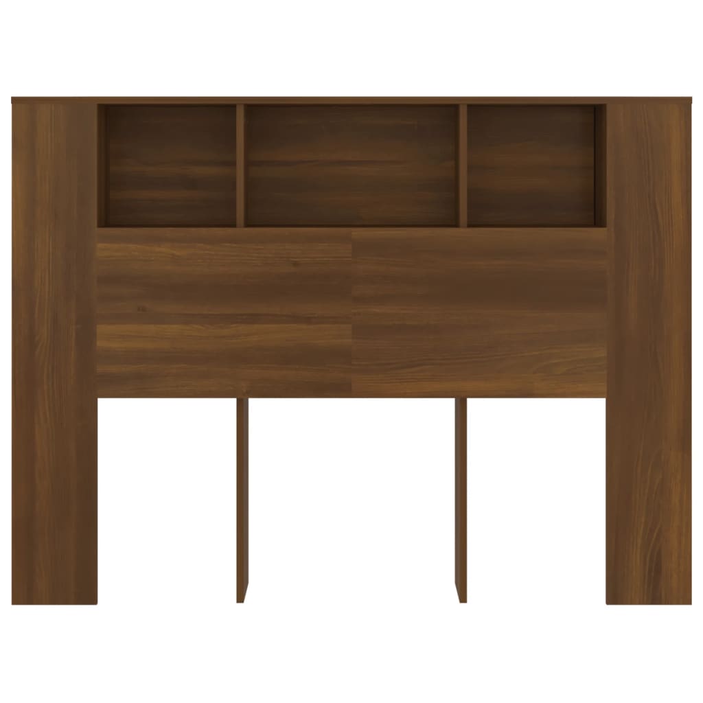 Headboard Cabinet Brown Oak 140 cm