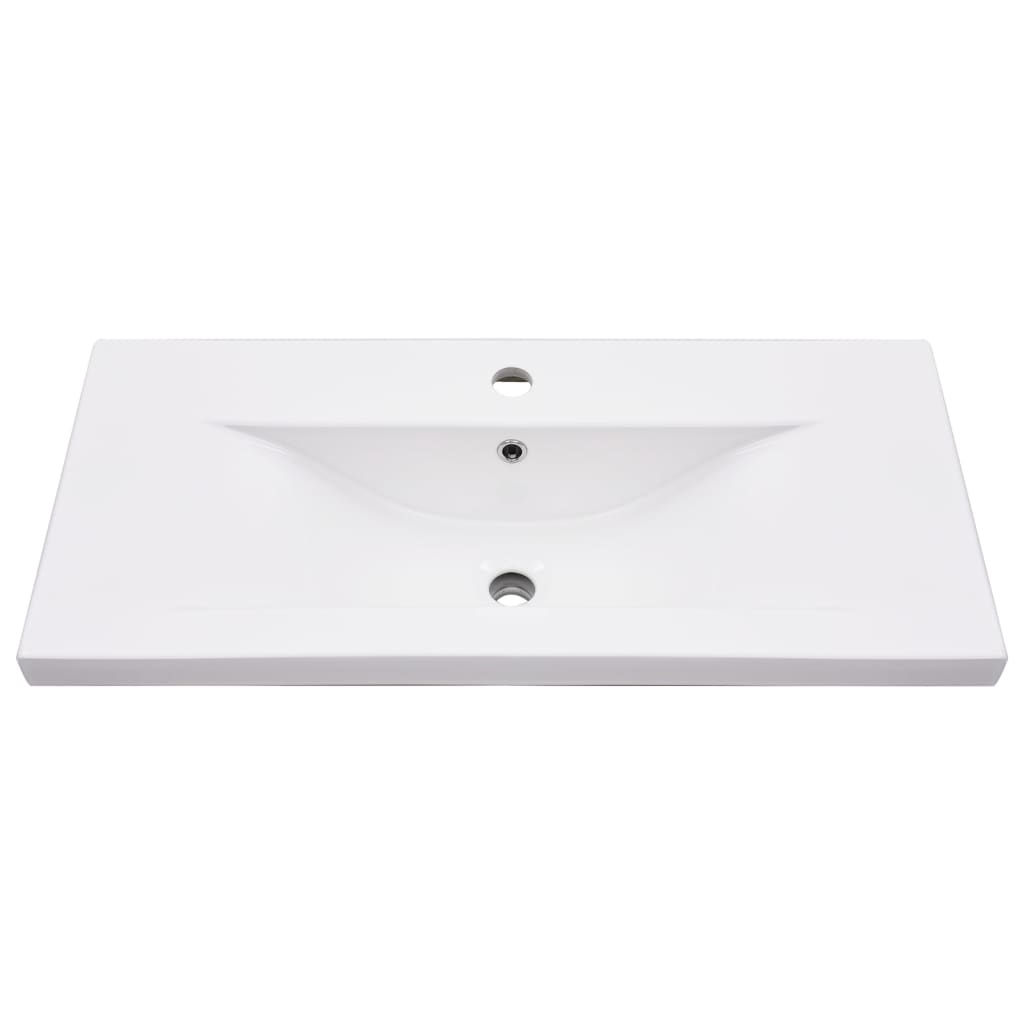 Bathroom Washbasin Frame with Built-in Basin Black Iron