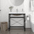 Bathroom Washbasin Frame with Built-in Basin Black Iron