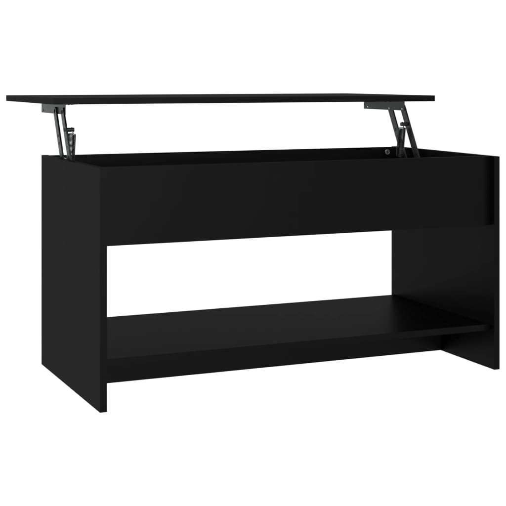 Coffee Table Black 102x50x52.5 cm Engineered Wood