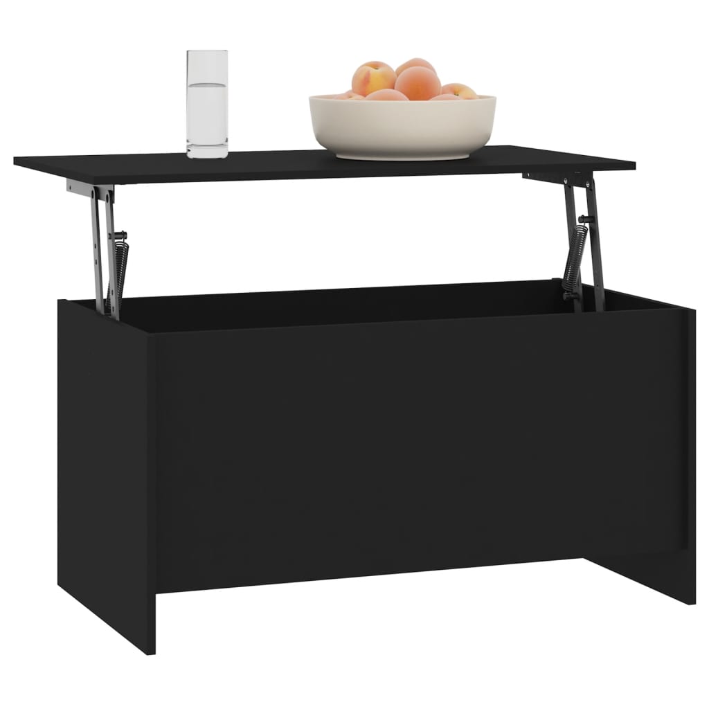 Coffee Table Black 102x55.5x52.5 cm Engineered Wood