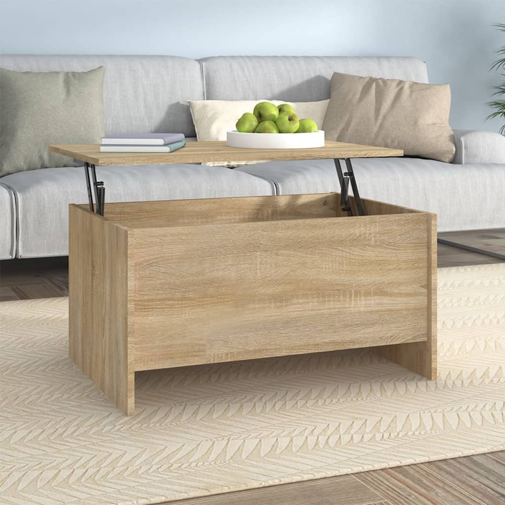 Coffee Table Sonoma Oak 80x55.5x41.5 cm Engineered Wood