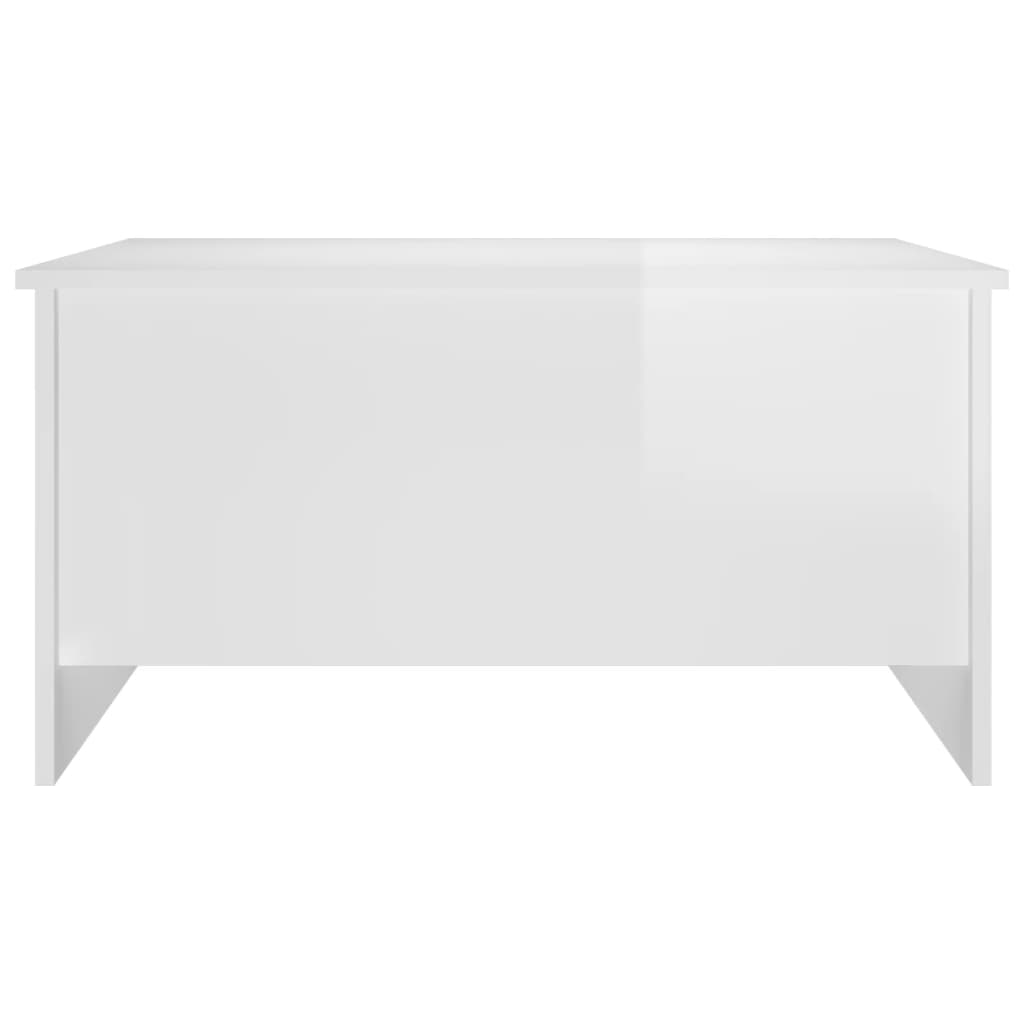 Coffee Table High Gloss White 80x55.5x41.5 cm Engineered Wood