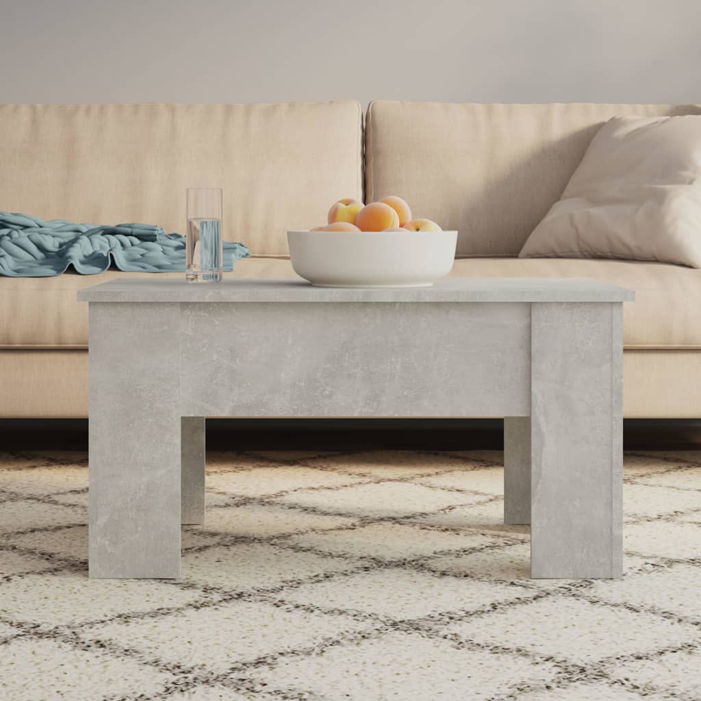 Coffee Table Concrete Grey 79x49x41 cm Engineered Wood