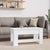 Coffee Table High Gloss White 101x49x52 cm Engineered Wood