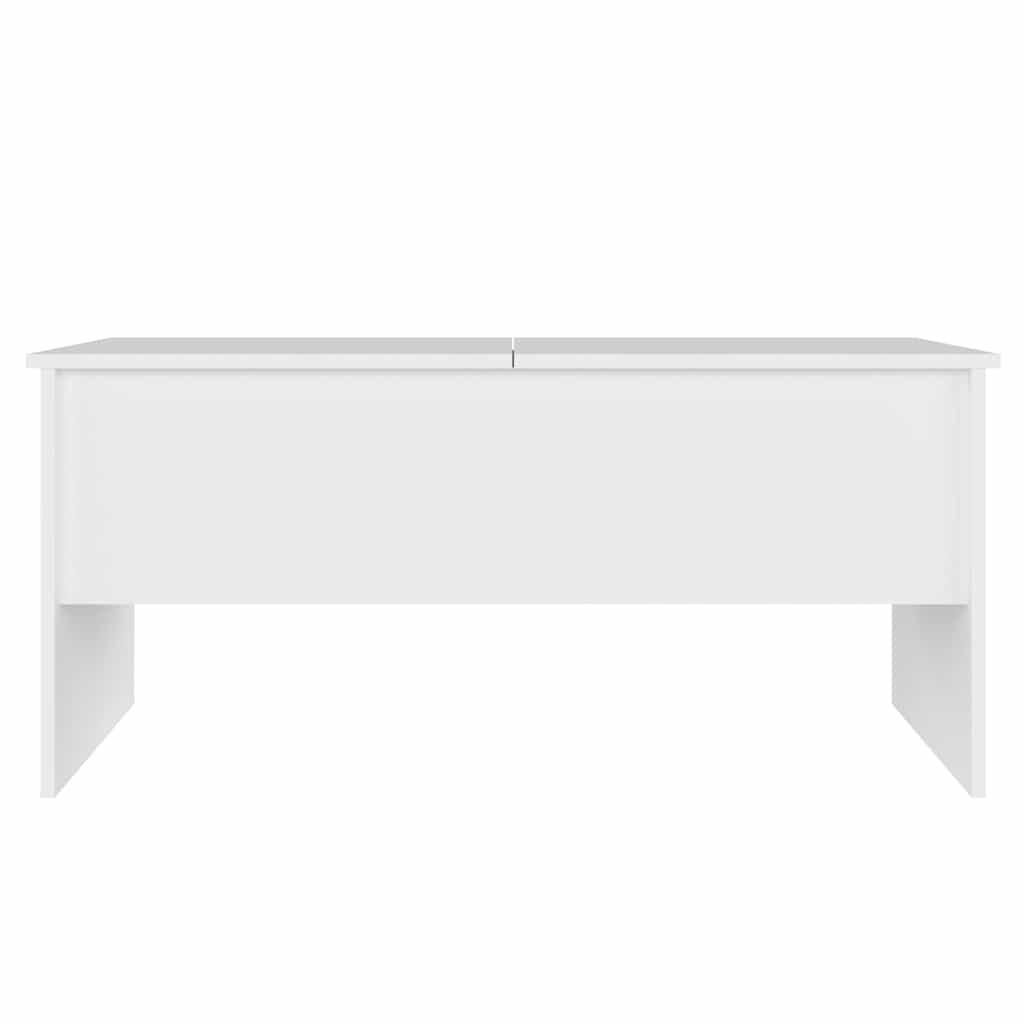 Coffee Table White 102x50.5x46.5 cm Engineered Wood