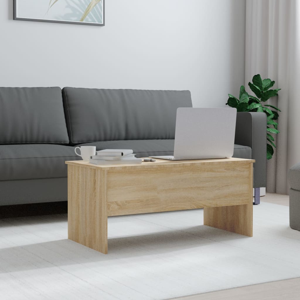 Coffee Table Sonoma Oak 102x50.5x46.5 cm Engineered Wood