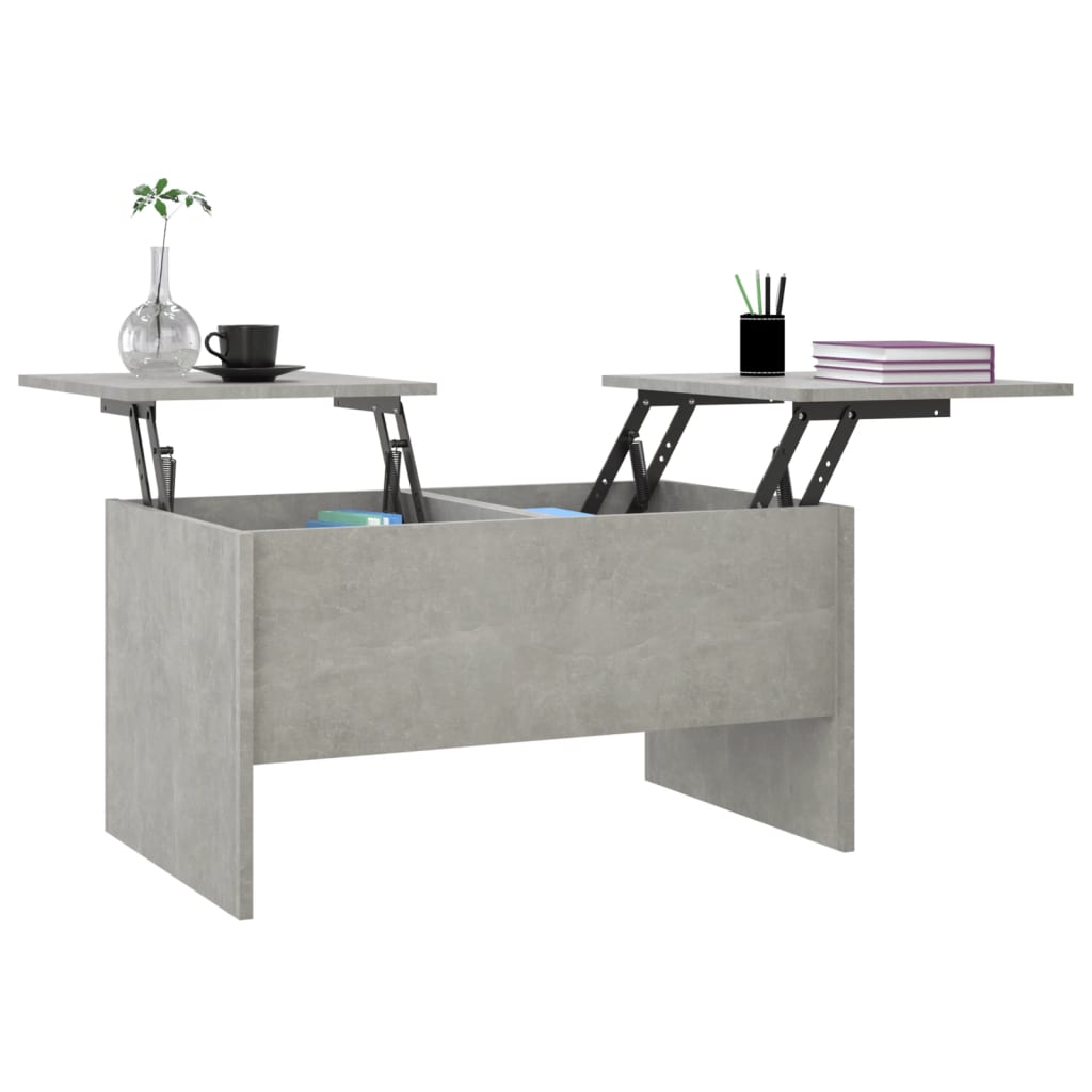 Coffee Table Concrete Grey 80x50x42.5 cm Engineered Wood