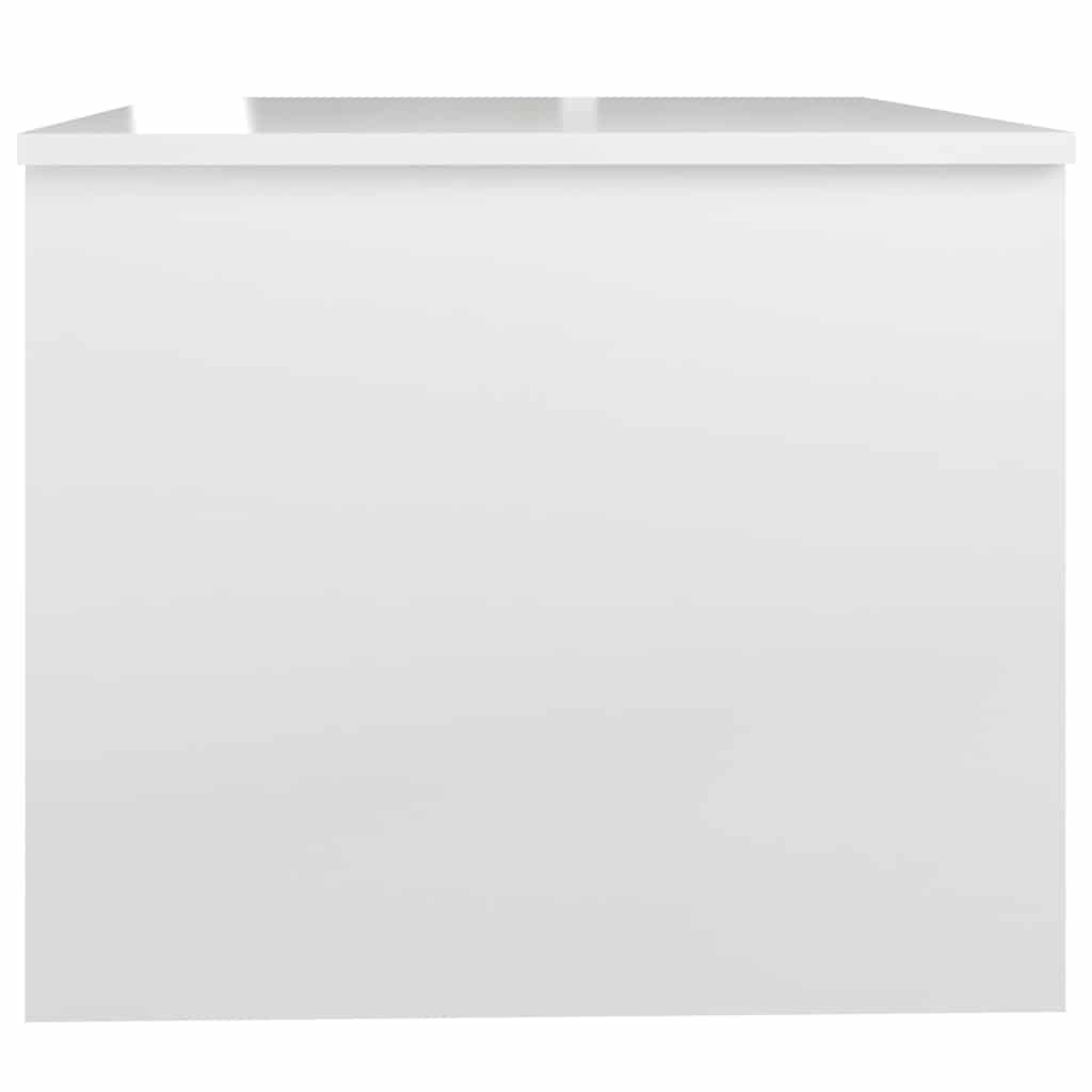 Coffee Table High Gloss White 80x50x42.5 cm Engineered Wood