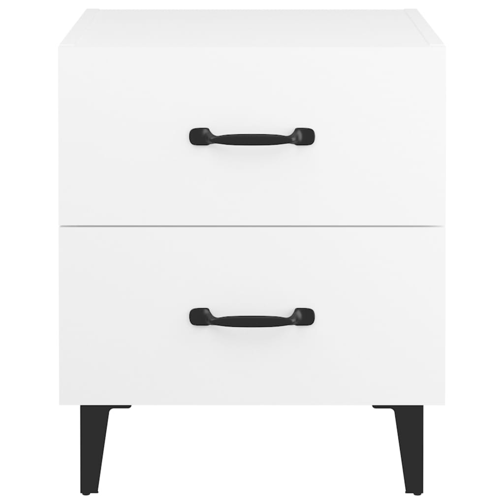 Bedside Cabinet White 40x35x47.5 cm