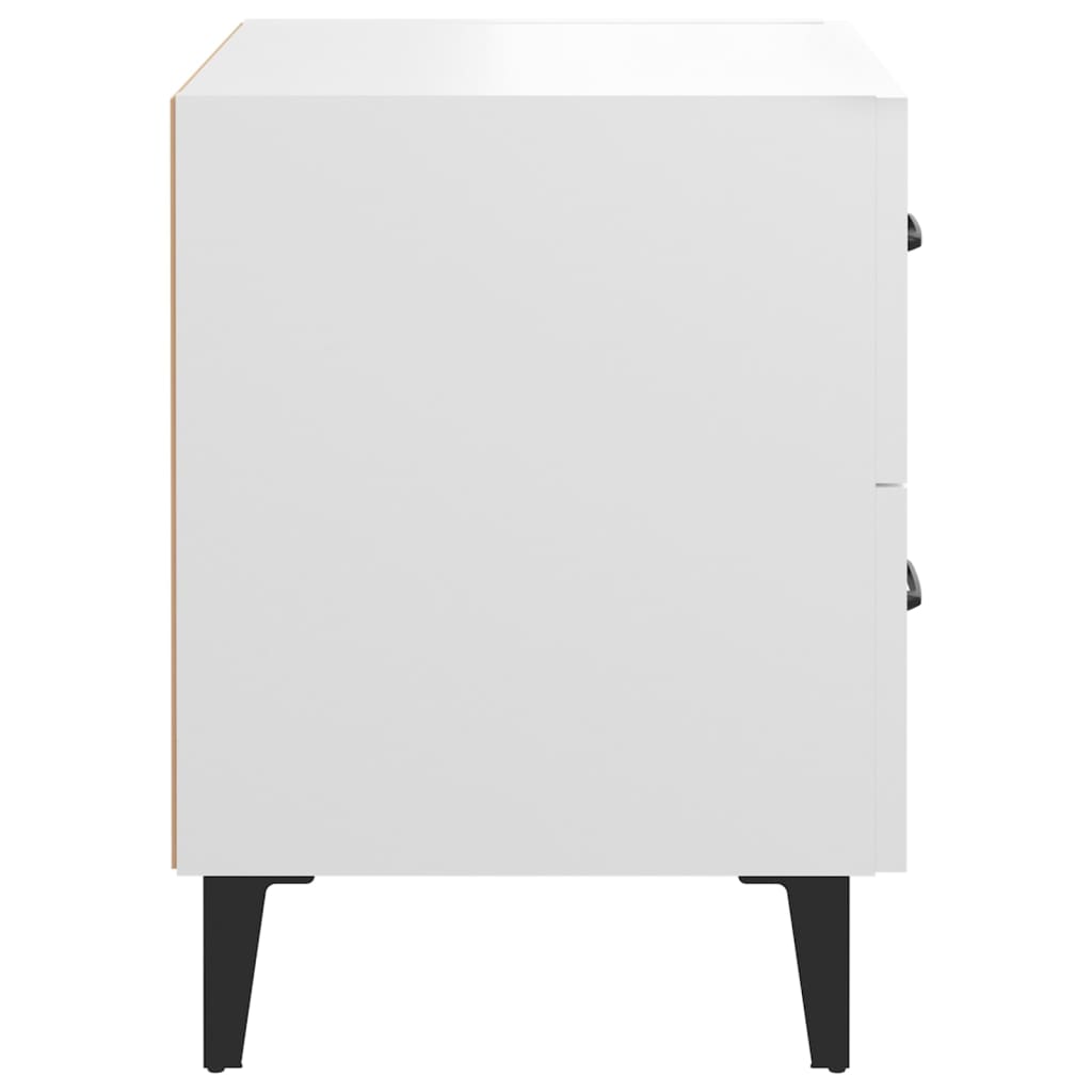 Bedside Cabinet White 40x35x47.5 cm