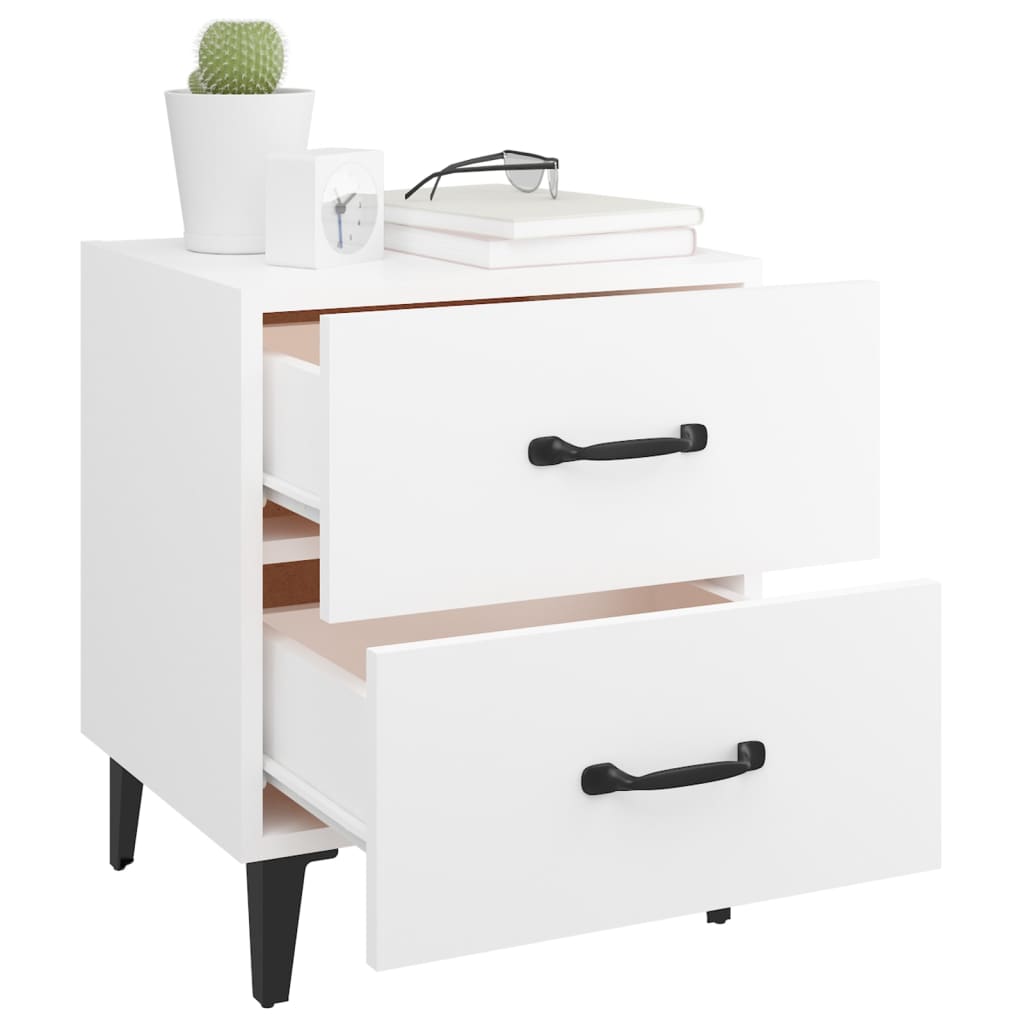 Bedside Cabinets 2pcs White 40x35x47.5 cm