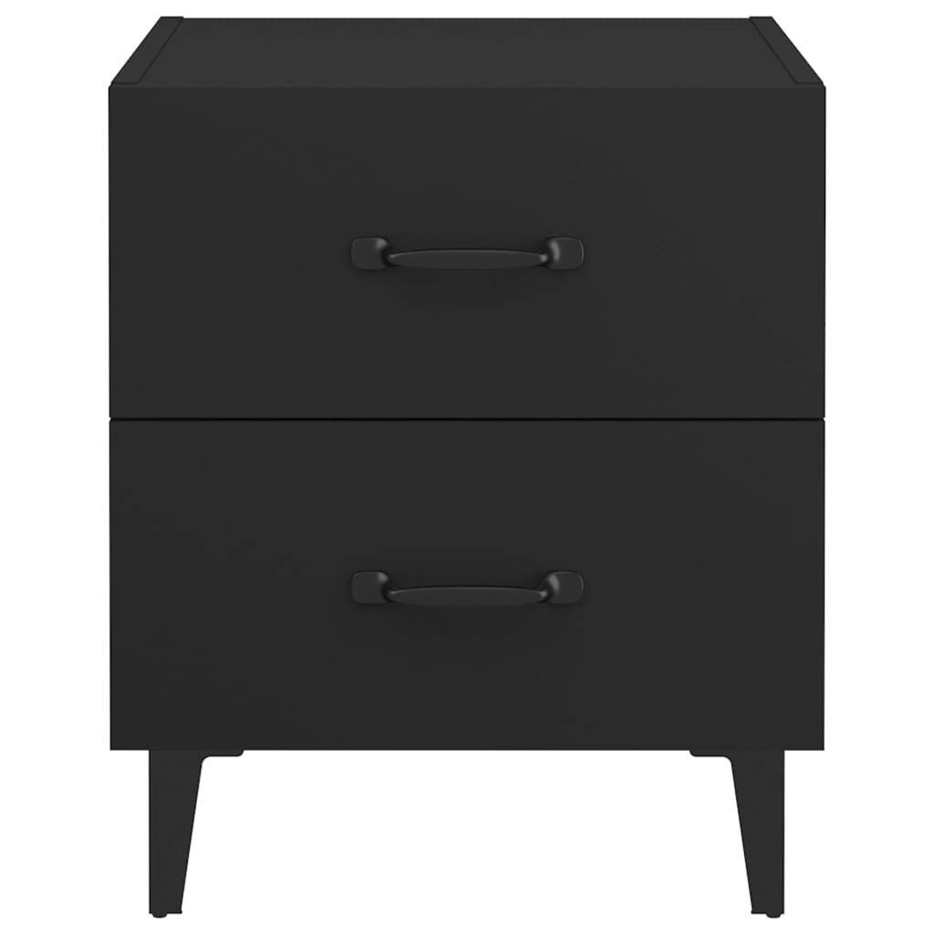 Bedside Cabinets 2 pcs Black 40x35x47.5 cm