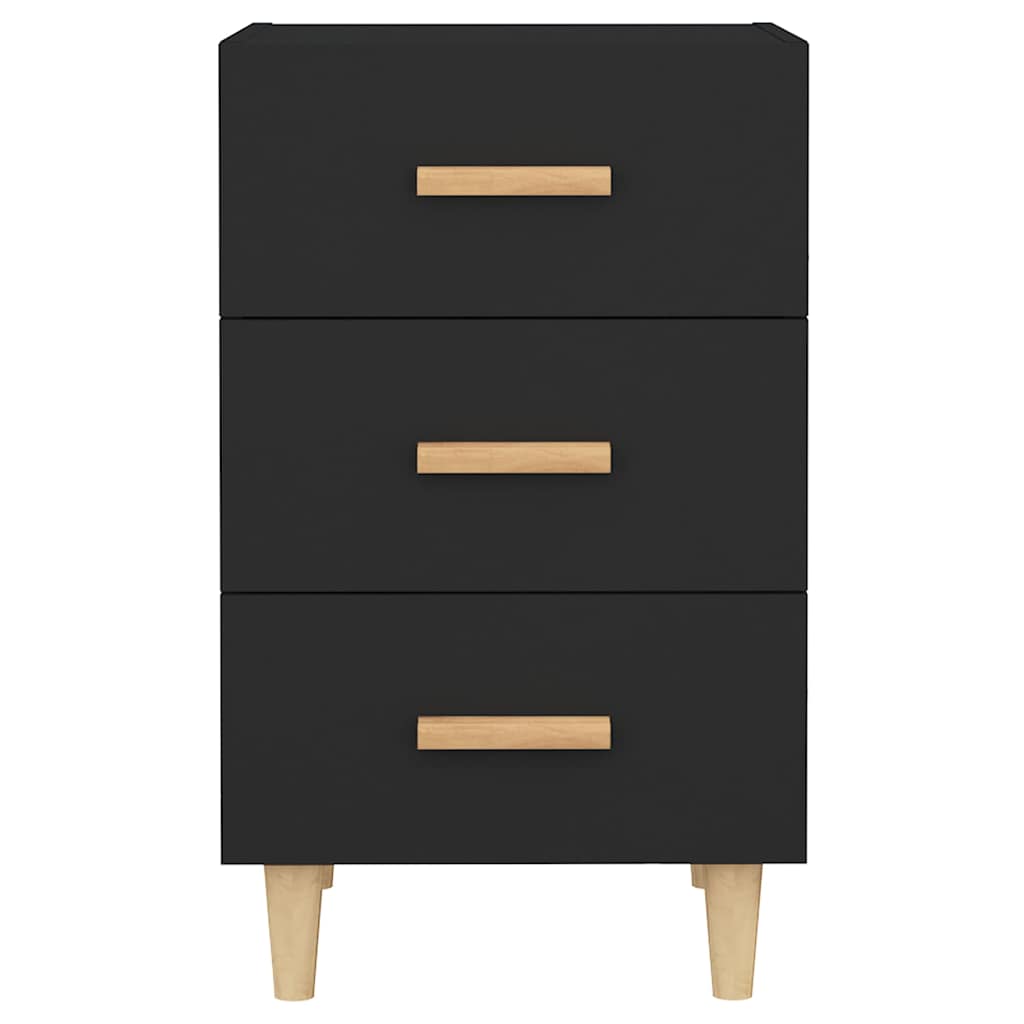 Bedside Cabinet Black 40x40x66 cm Engineered Wood