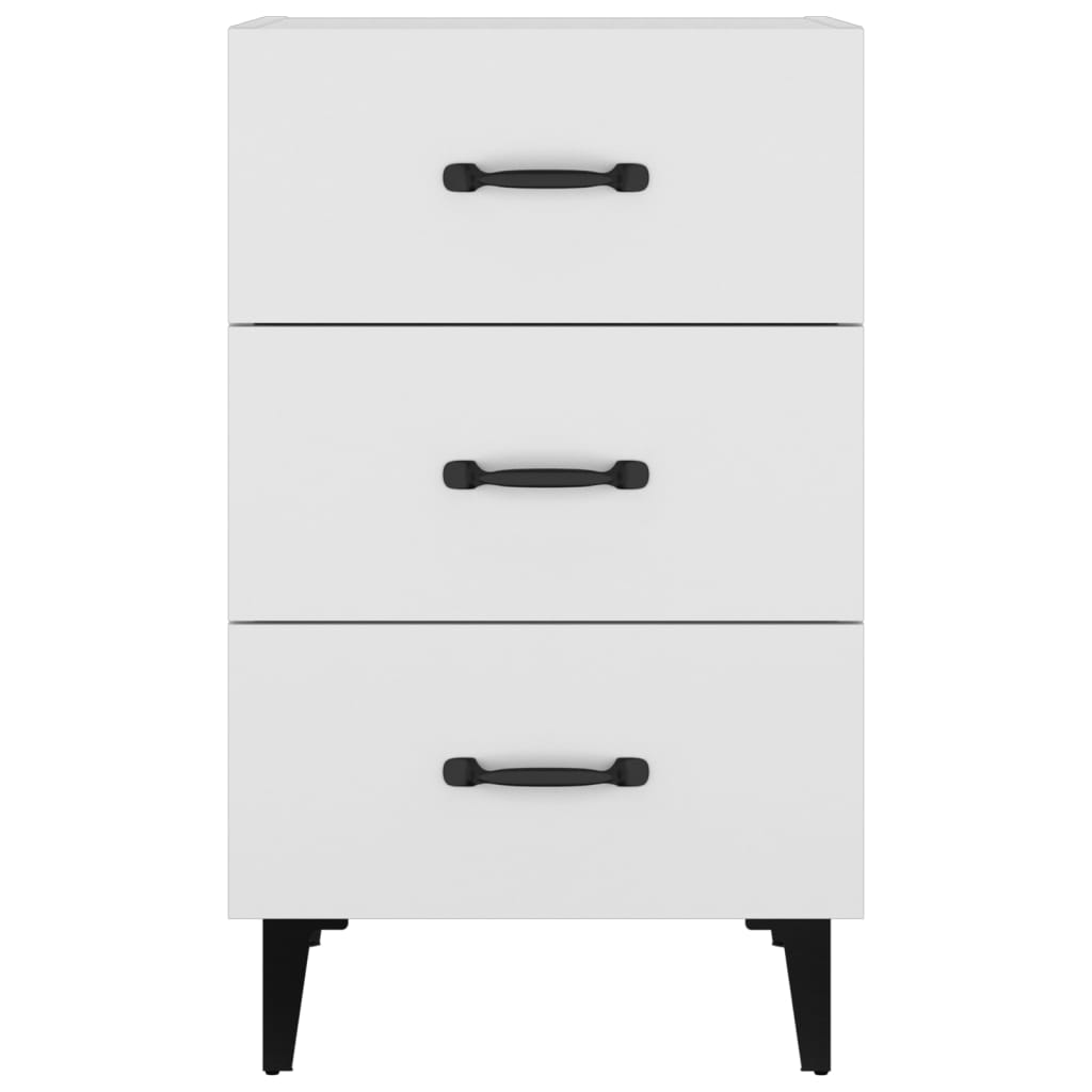 Bedside Cabinet White 40x40x66 cm Engineered Wood