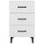 Bedside Cabinet White 40x40x66 cm Engineered Wood