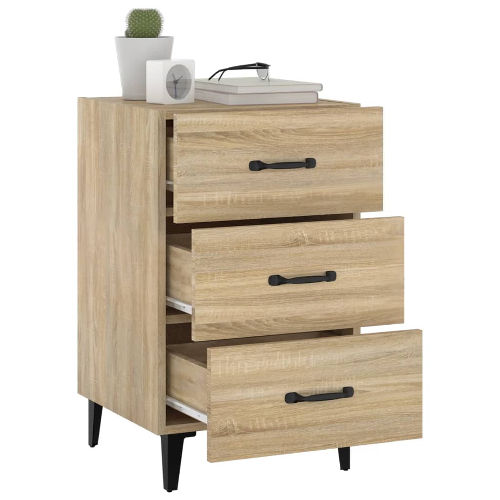 Bedside Cabinet Sonoma Oak 40x40x66 cm Engineered Wood