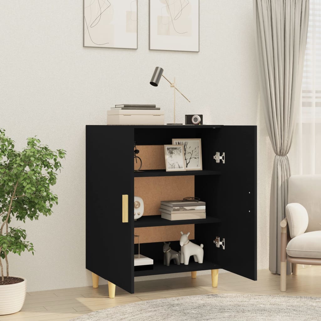 Sideboard Black 70x34x90 cm Engineered Wood