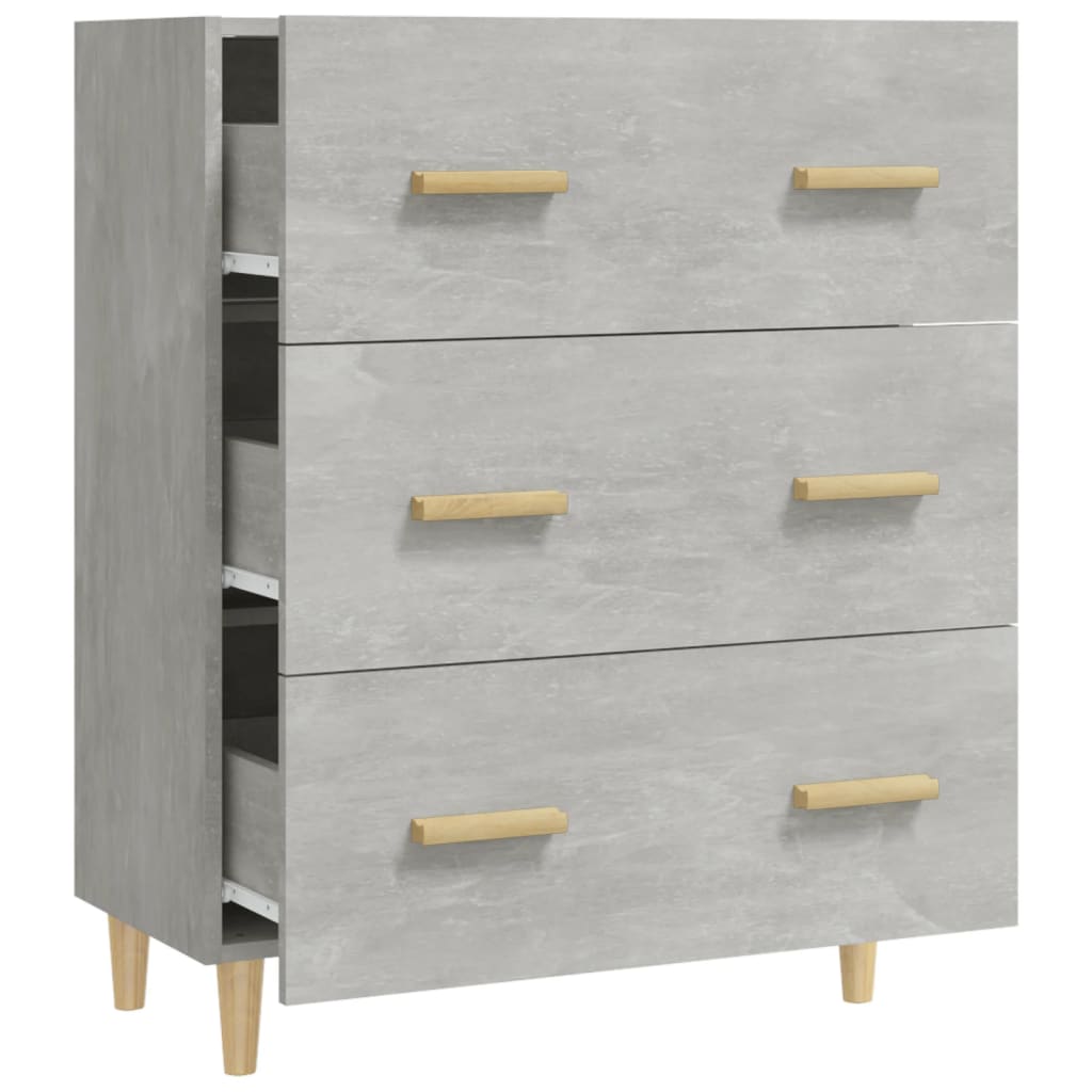 Sideboard Concrete Grey 70x34x90 cm Engineered Wood