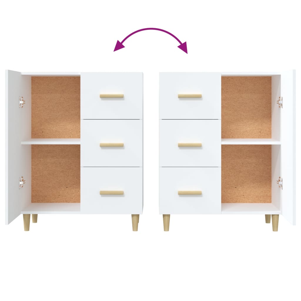 Sideboard White 69.5x34x90 cm Engineered Wood