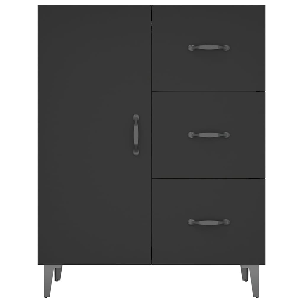 Sideboard Black 69.5x34x90 cm Engineered Wood