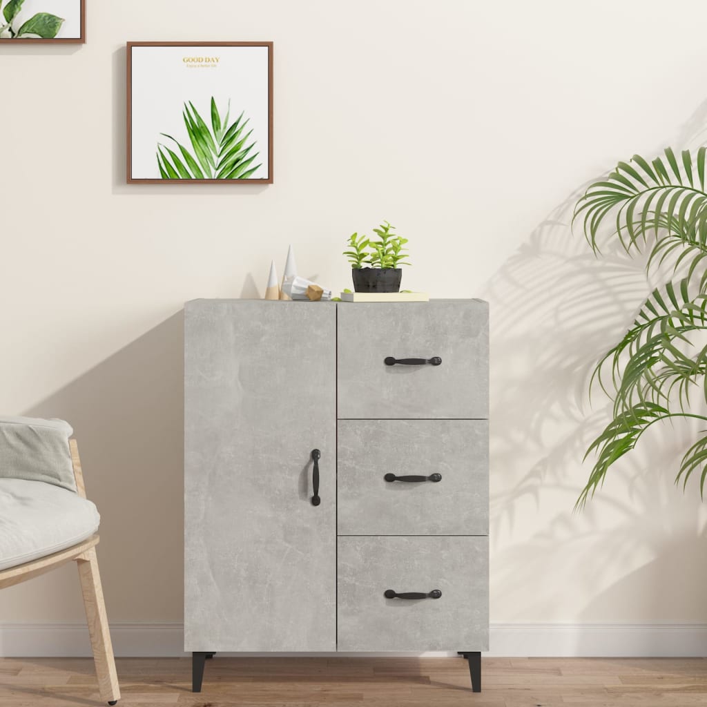 Sideboard Concrete Grey 69.5x34x90 cm Engineered Wood