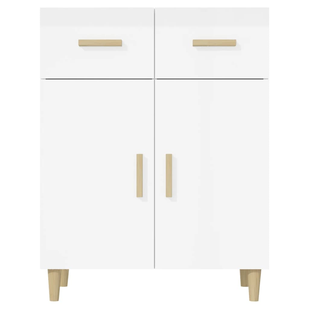 Sideboard High Gloss White 69.5x34x89 cm Engineered Wood