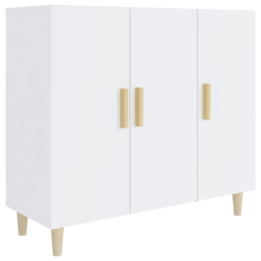 Sideboard High Gloss White 90x34x80 cm Engineered Wood