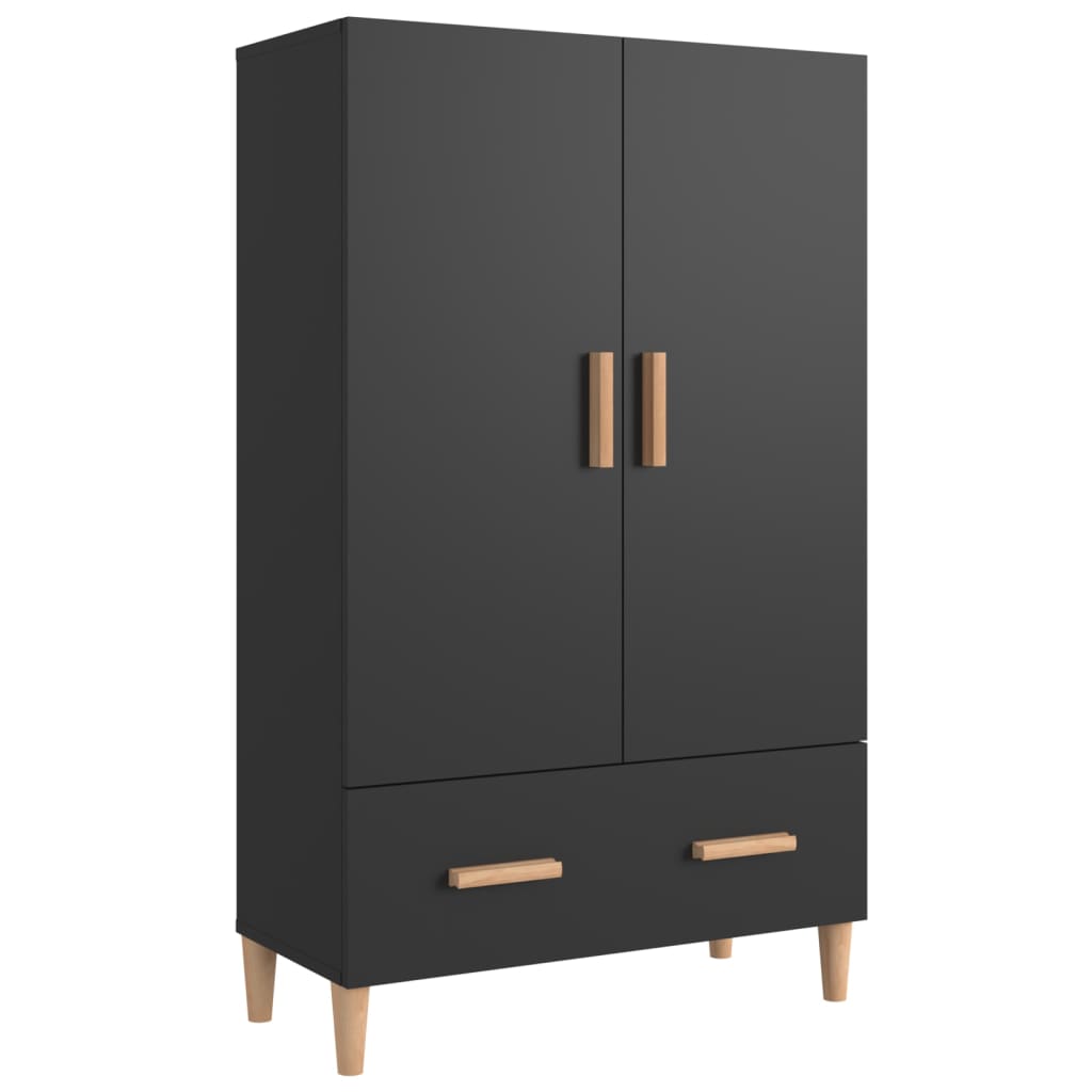 Highboard Black 70x31x115 cm Engineered Wood