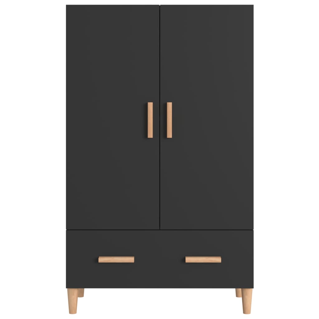 Highboard Black 70x31x115 cm Engineered Wood