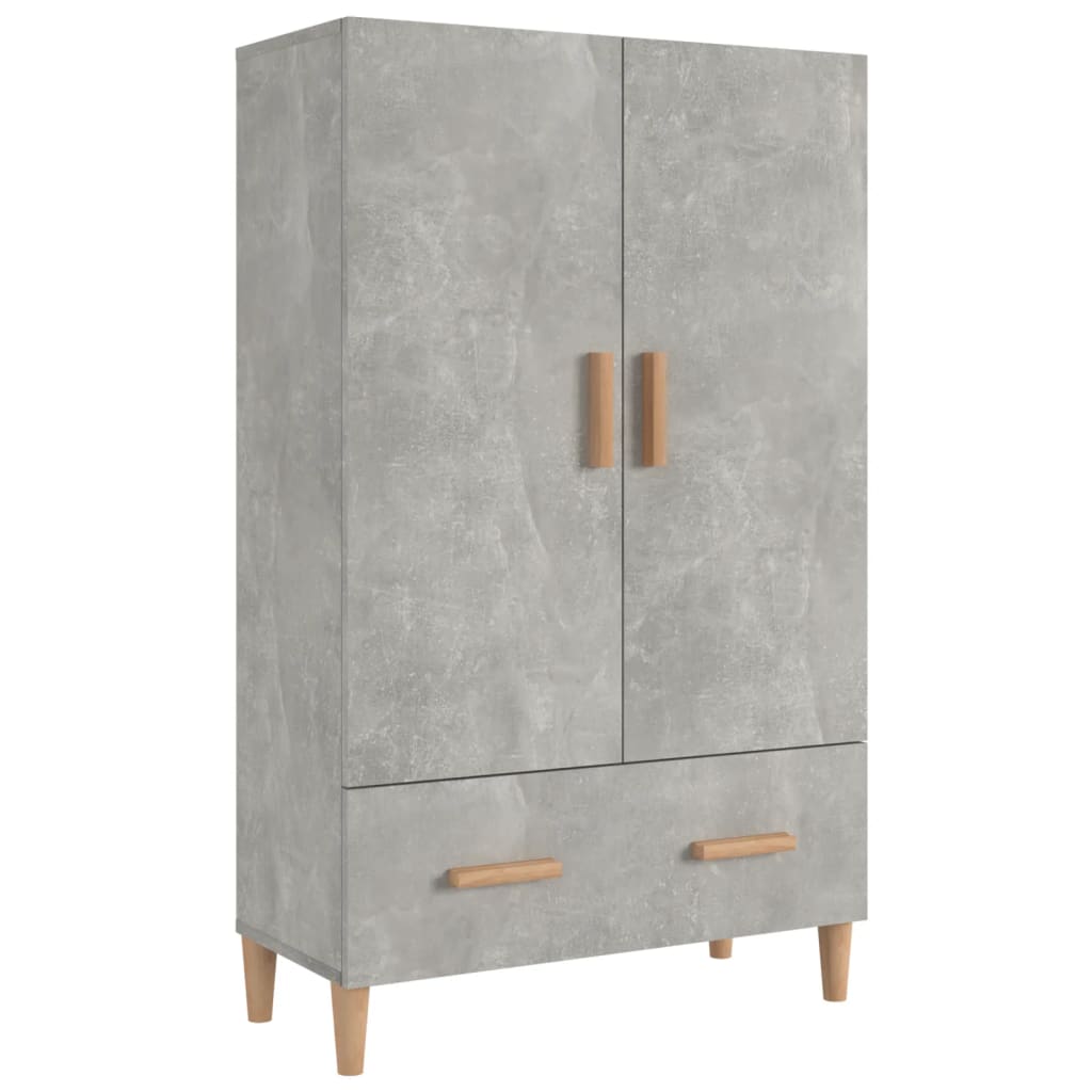 Highboard Concrete Grey 70x31x115 cm Engineered Wood