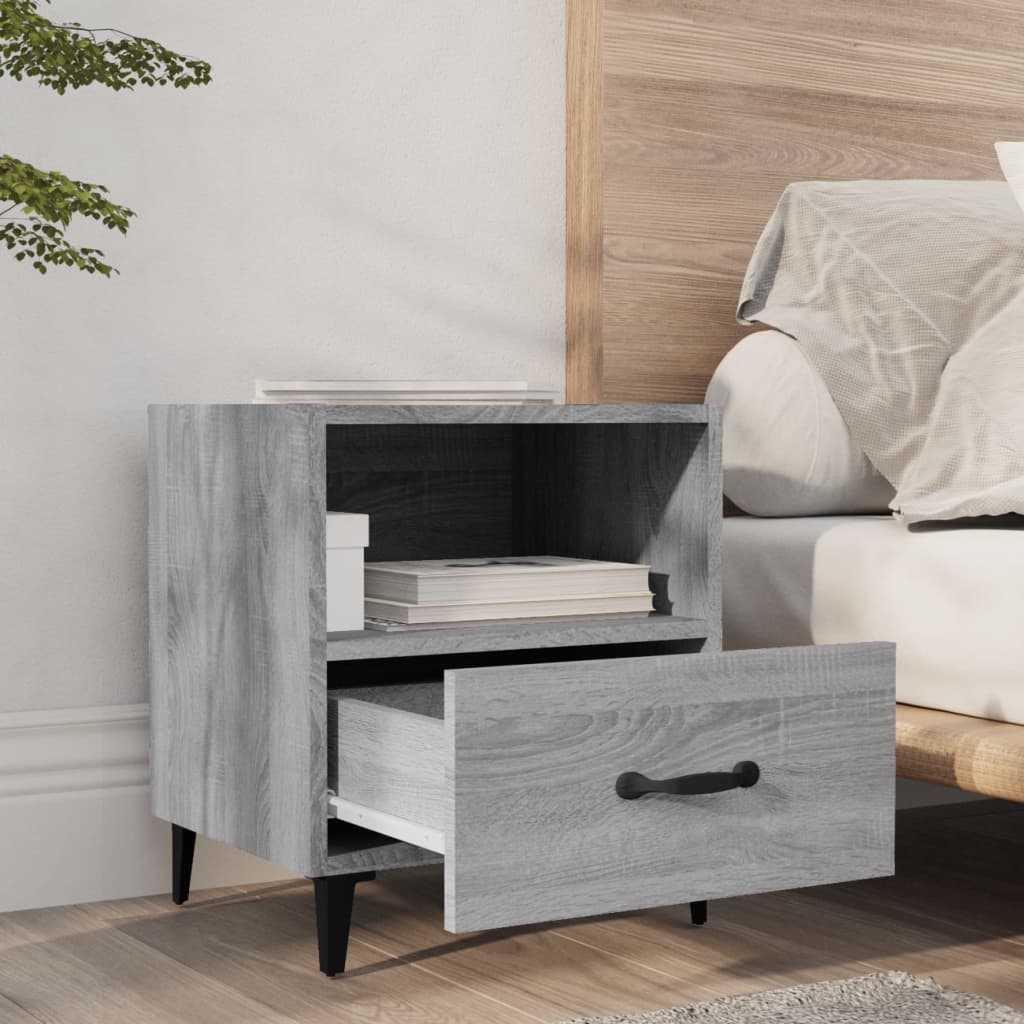 Bedside Cabinet Grey Sonoma Engineered Wood