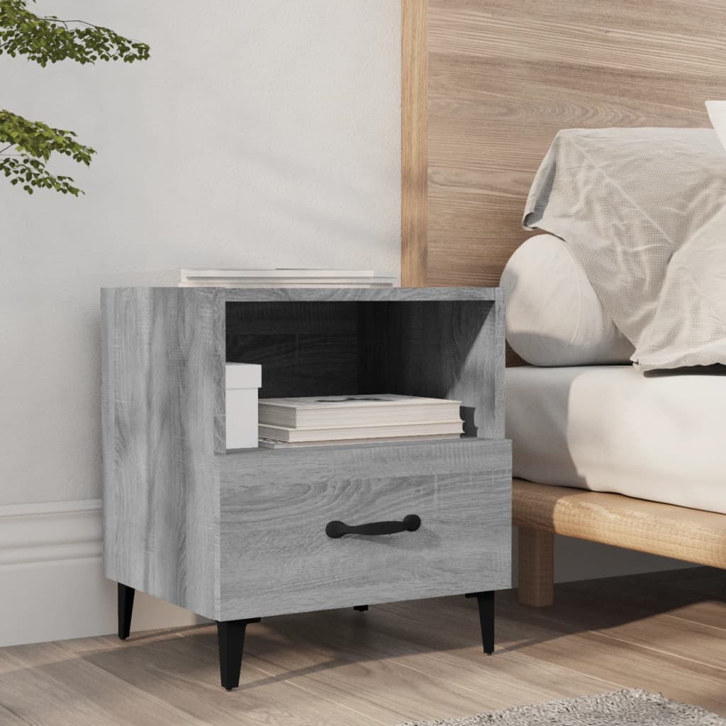 Bedside Cabinet Grey Sonoma Engineered Wood