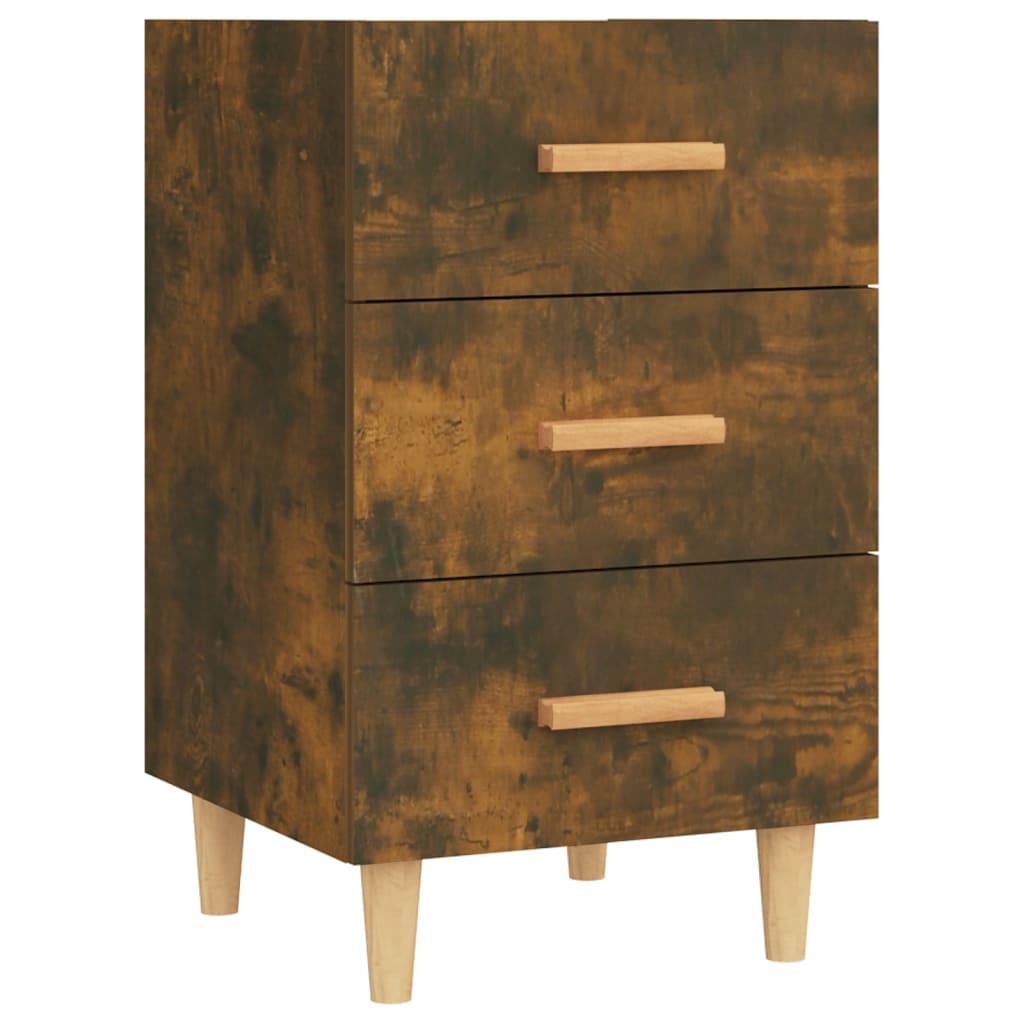 Bedside Cabinet Smoked Oak 40x40x66 cm Engineered Wood