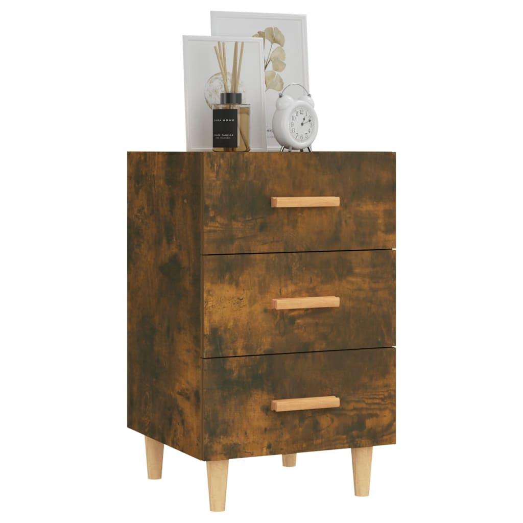 Bedside Cabinet Smoked Oak 40x40x66 cm Engineered Wood