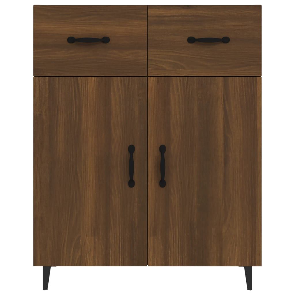 Sideboard Brown Oak 69.5x34x90 cm Engineered Wood