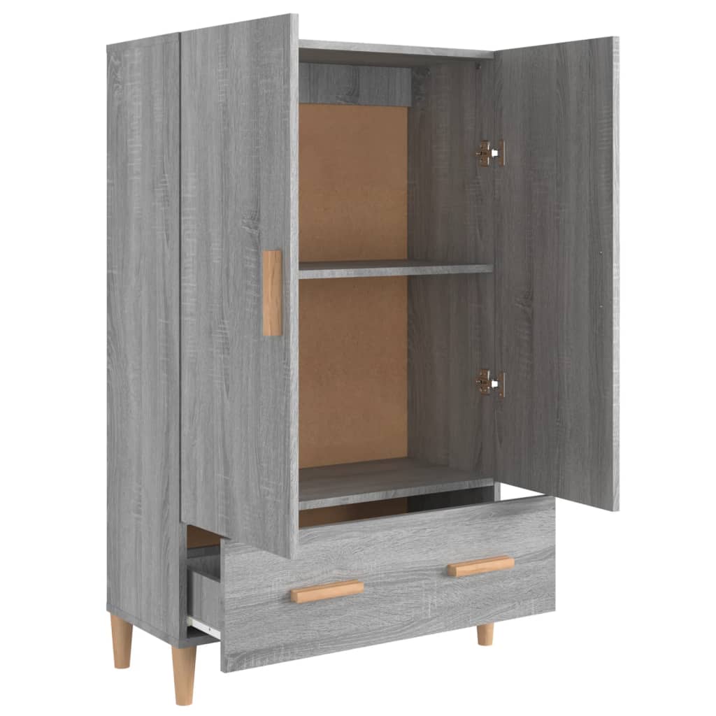 Highboard Grey Sonoma 70x31x115 cm Engineered Wood