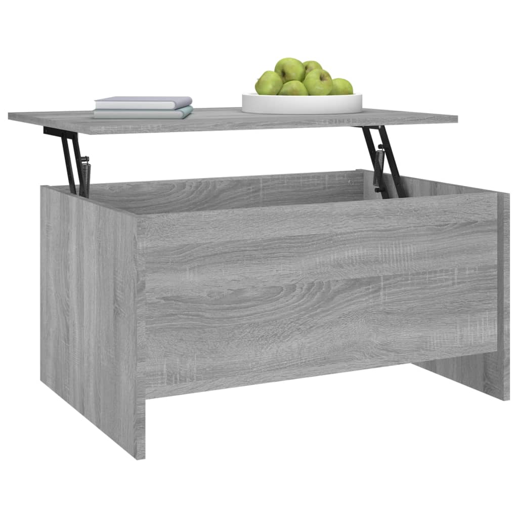 Coffee Table Grey Sonoma 80x55.5x41.5 cm Engineered Wood