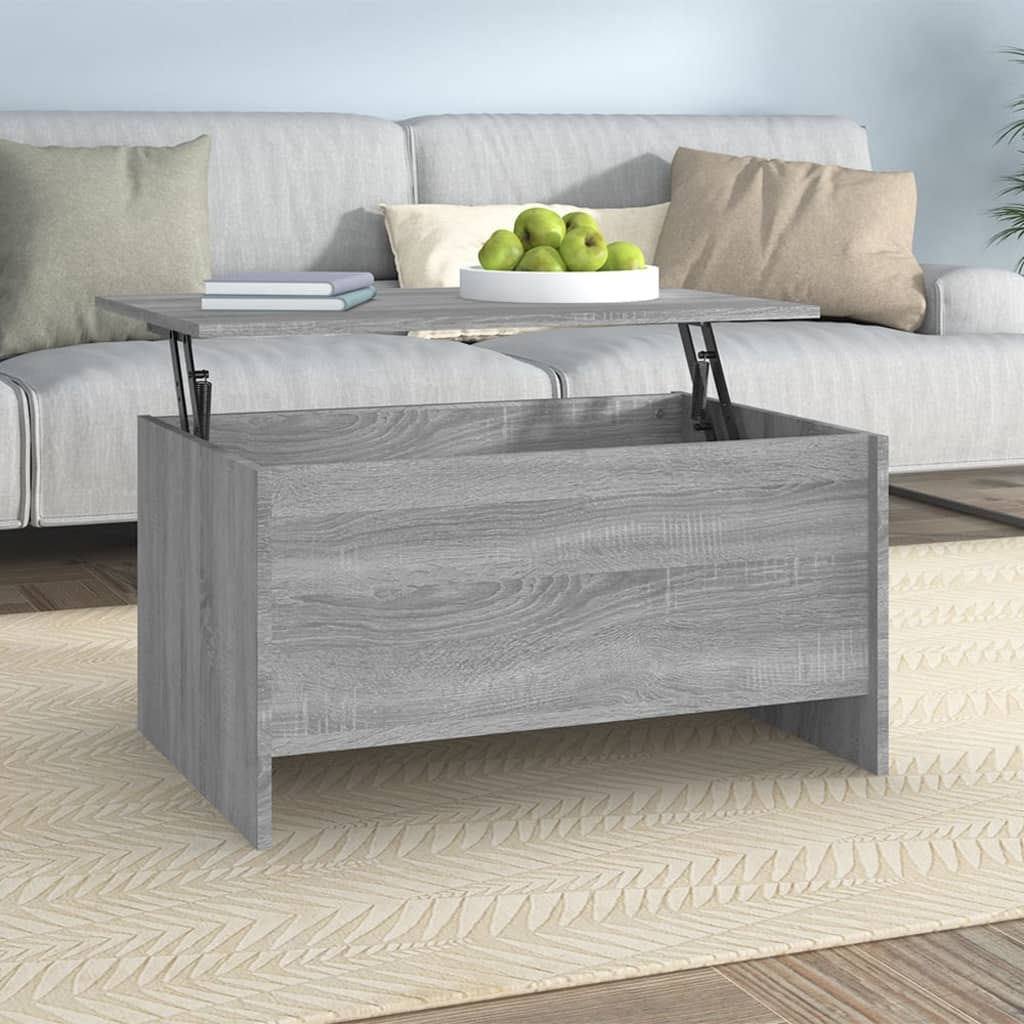 Coffee Table Grey Sonoma 80x55.5x41.5 cm Engineered Wood