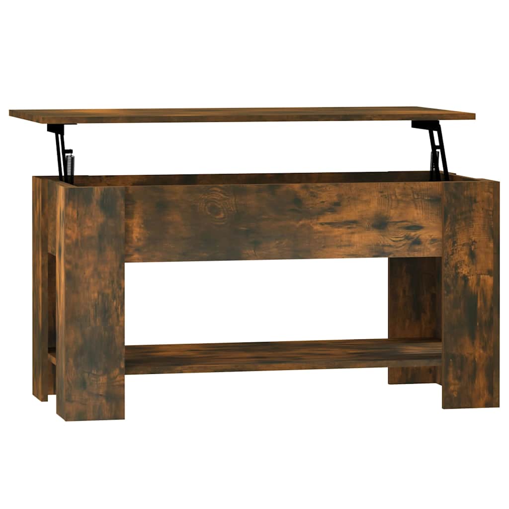 Coffee Table Smoked Oak 101x49x52 cm Engineered Wood