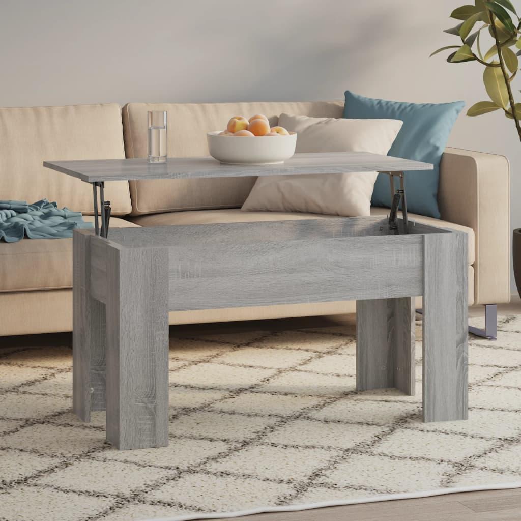 Coffee Table Grey Sonoma 101x49x52 cm Engineered Wood