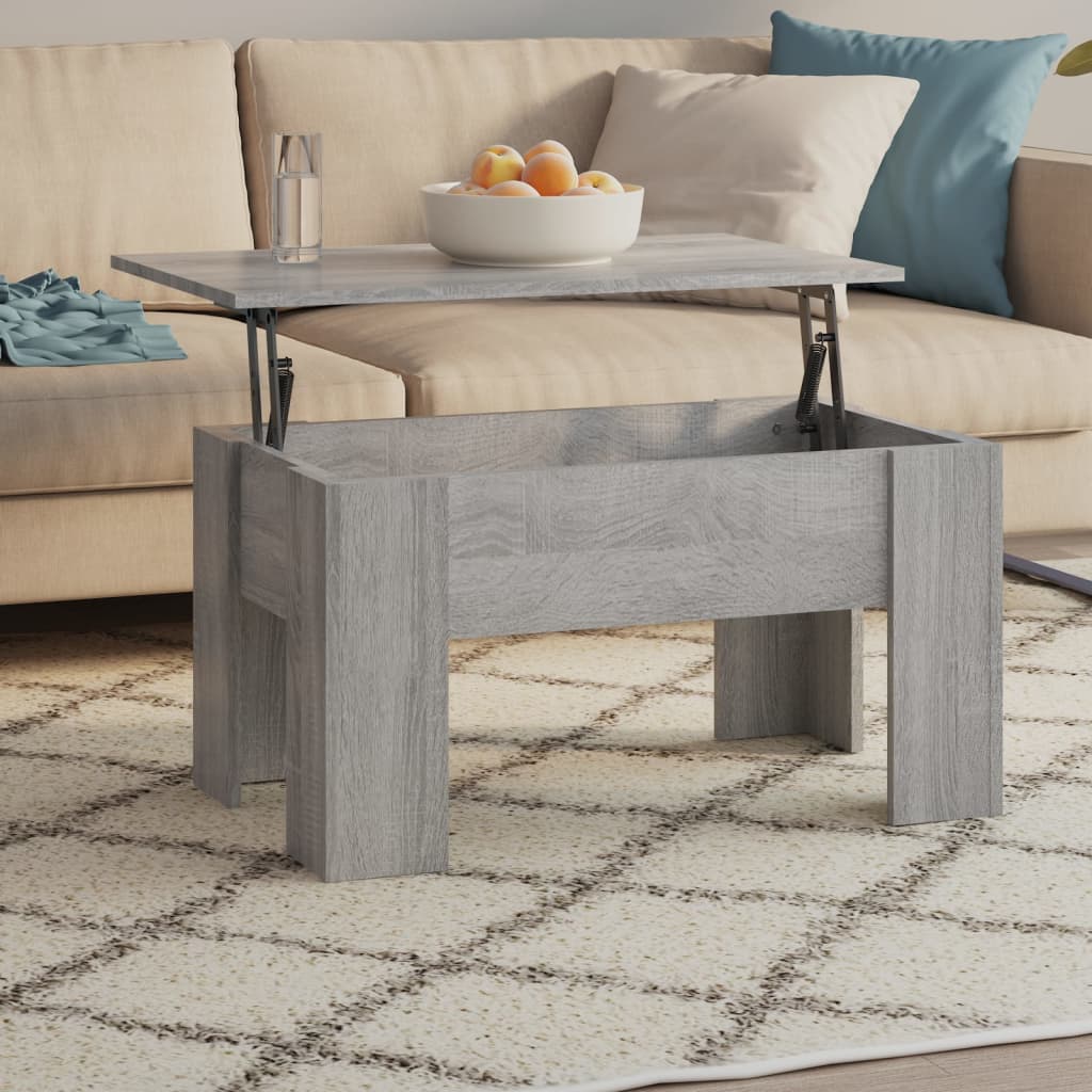 Coffee Table Grey Sonoma 79x49x41 cm Engineered Wood