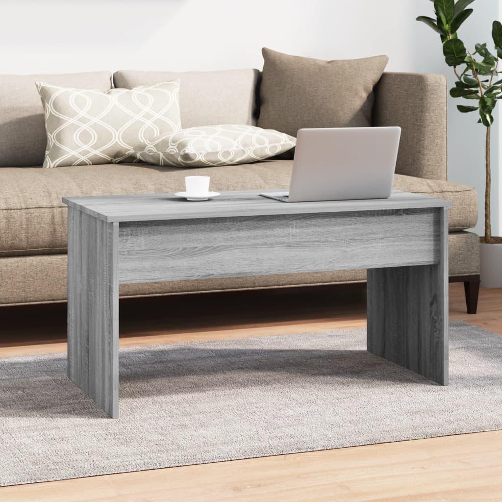 Coffee Table Grey Sonoma 102x50.5x52.5 cm Engineered Wood